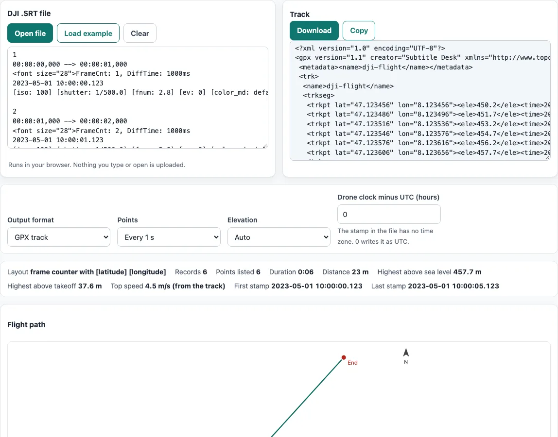 Dji srt file example